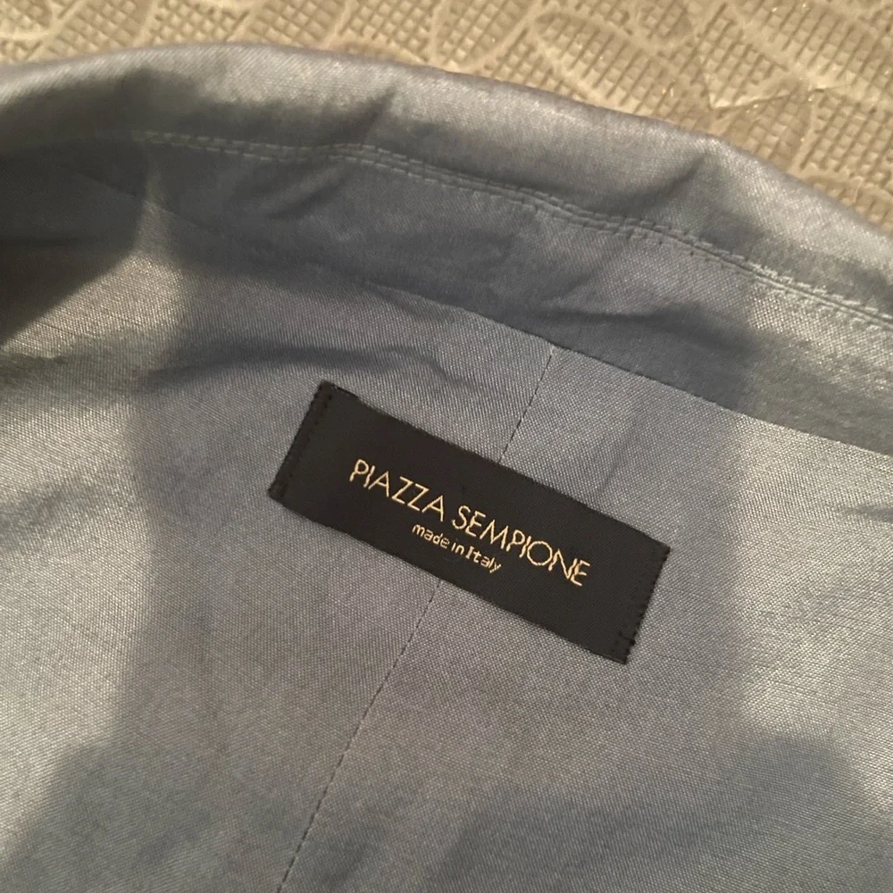 2/$30 Piazza Sempione Italian silk long line lightweight jacket/blazer - Picture 4 of 7